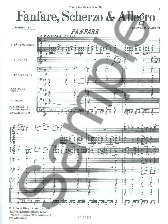 Fanfare Scherzo And Allegro
